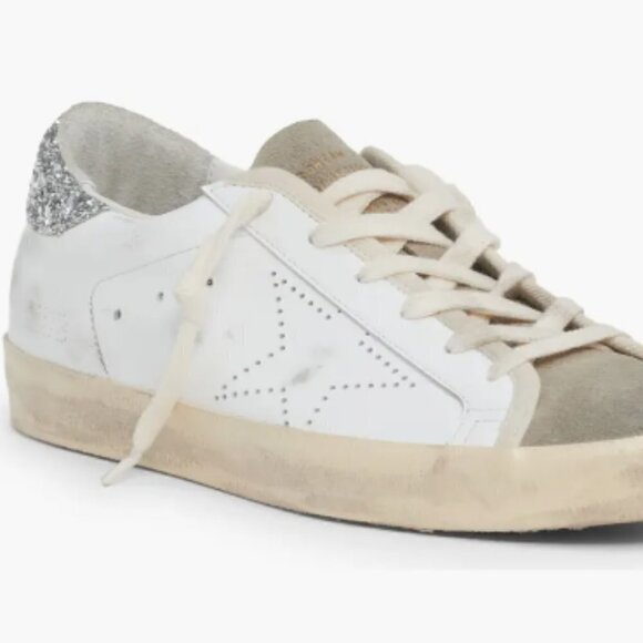 Golden Goose Super-Star Sneaker - Silver Glitter Heel - US 8 | EU 38 🪩 - Picture 11 of 14